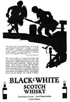 Advertisement for Black & White Whisky