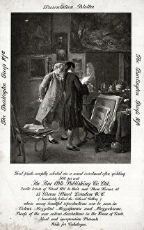 Portfolio Collection: Advertising blotter, Admiring the Portfolio of Art Prints