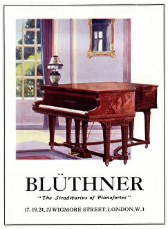 Mauve Collection: Advert, Bluthner Pianos, Wigmore Street, London