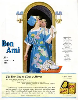 Mirrors Prints: Advert, Bon Ami cleaning and polishing cake and powder