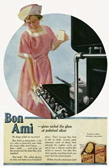 Advert for Bon Ami powder Advert for Bon Ami powder