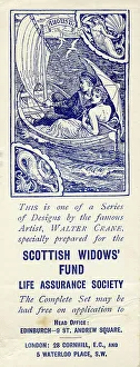 Month Collection: Advertising bookmark, August, designed by Walter Crane