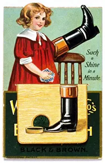 Shine Prints: Advertisement for boot polish