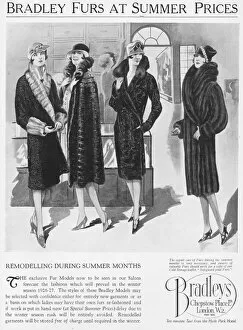 Furs Collection: Advert for Bradleys fur coats, London, 1926