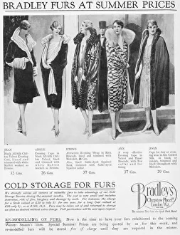 Advert for Bradleys fur coats, London, 1926
