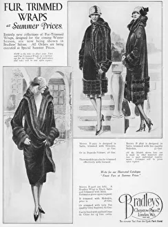 Advert for Bradleys fur coats, London, 1926