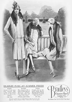 Advert for Bradleys fur coats, London, 1926