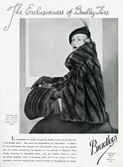 Capes Collection: Advert for Bradleys quality mink 1934