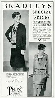 Belted Prints: Advert for Bradleys womens clothing 1929