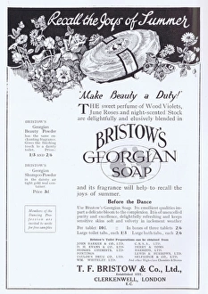 Images Dated 9th May 2016: Advert for Bristows Georgian Soap, London, 1923