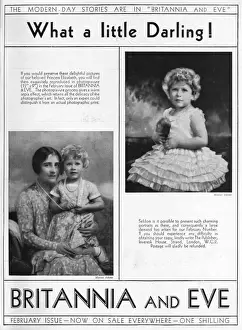 Photogravure Prints: Advert for Britannia and Eve featuring Princess Elizabeth