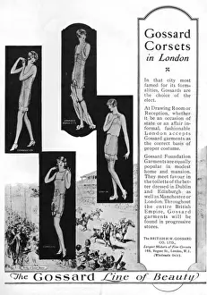 Gossard Prints: Advert for the British H. W. Gossard corsets, London, 1926