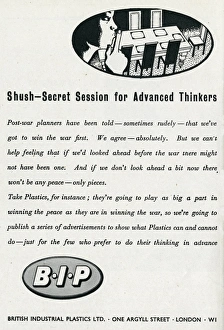 Images Dated 15th June 2012: Advert for British Industrial Plastic Limited 1942