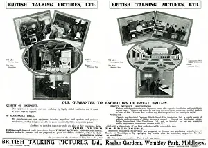 Advert, British Talking Pictures Ltd, Wembley, North London