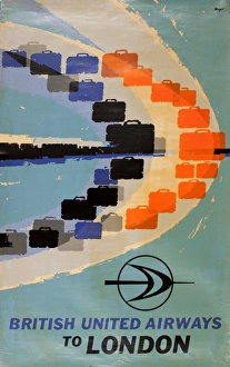 Images Dated 3rd November 2016: Advertisement for British United Airways to London