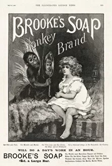 Images Dated 28th January 2021: Advertisement for Brookes Monkey Brand Household Soap