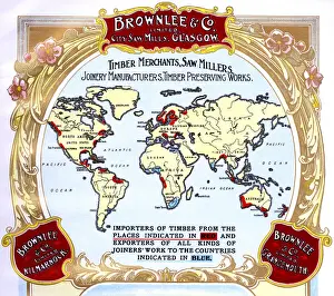 Merchants Prints: Advert, Brownlee & Co, Timber Merchants, Glasgow