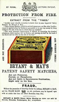 Unicorn Prints: Advert, Bryant & May's Patent Safety Matches