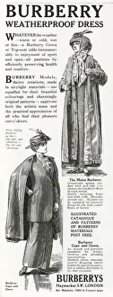 Weatherproof Prints: Advert for Burberry motor-coat 1913