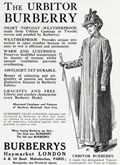 Ankle Gallery: Advert for Burberry smart topcoat 1913