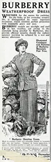 Heather Prints: Advertisement for Burberry weatherproof clothes