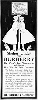 Images Dated 27th April 2012: Advert for Burberry weatherproof coats 1927