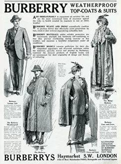 Ankle Gallery: Advert for Burberry weatherproof top-coats and suits 1913