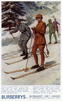 Images Dated 15th October 2012: Advert for Burberry winter sports wear 1923