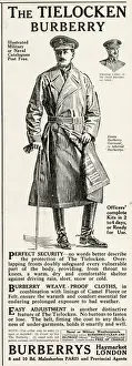 Advert for Burberrys tielocken trench coats 1916