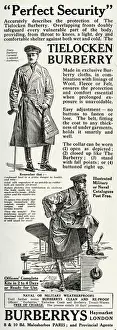 Weight Prints: Advert for Burberrys tielocken trench coats 1916