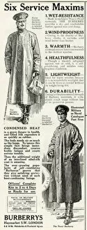 Buttoned Collection: Advert for Burberrys weather proof trench coats 1916