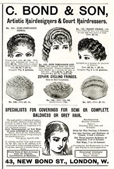 Designers Gallery: Advert, C Bond & Son, Hair designers and Hairdressers