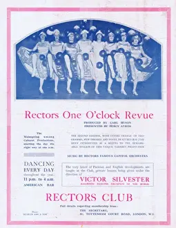 Advert for the cabaret show Rectors One O Clock Revue
