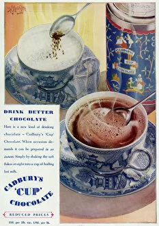 Images Dated 27th March 2012: Advert for Cadburys cup chocolate