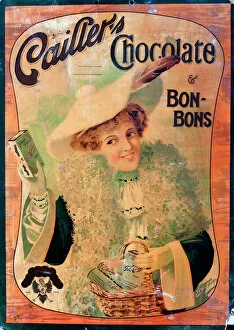 Images Dated 11th November 2016: Advertisement for Caillers chocolate and bonbons