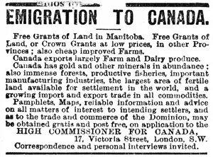 Encouraging Prints: Advert for Canada