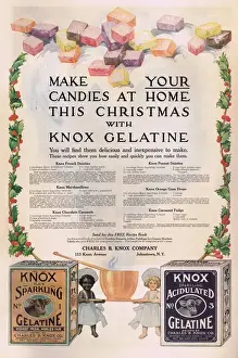 Candy Prints: Advert for candy making from Knox Gelatine