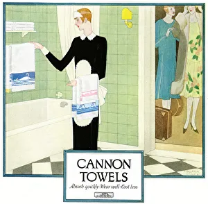 Bathroom Prints: Advert, Cannon Towels