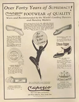 Slippers Gallery: Advert for Capezio dancing shoes, 1927
