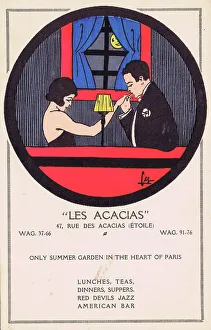 Rendezvous Prints: Advertising card for the Acacias night-club