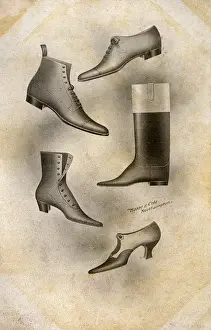 Shoemaker Prints: Advertorial card for an English Boot and Shoe maker