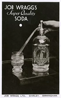 Advertising card for Job Wraggs Super Quality Soda Water