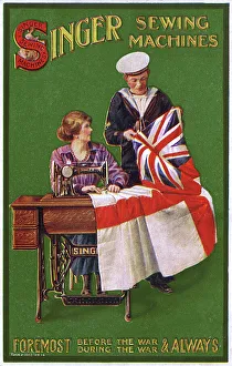 Fabric Collection: Advertising card for Singer Sewing Machines