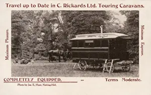 Caravanning Prints: Advertising card for a Touring Caravan Company