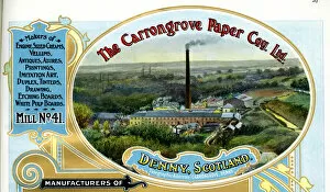 Souvenir Collection: Advert, Carrongrove Paper Co Ltd, Denny, Scotland