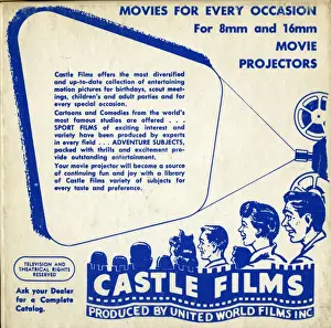 Distributor Prints: Advertisement for Castle Films