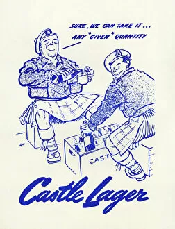 Kilts Collection: Advert for Castle Lager