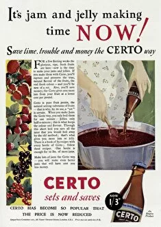 Images Dated 2nd April 2012: Advert for Certo for making home made Jam