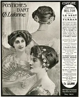 Melton Prints: Advert for Ch. Lalanne womens hairstyles 1909