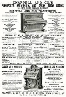 Advert for Chappell & Co. musical instruments 1885